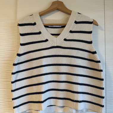 Gilet in maglia Zara a righe