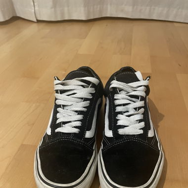 Vans low Black with White Stripes
