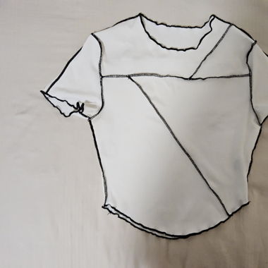 T-Shirt weiss/schwarz
