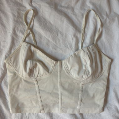 Bralette crop-top blanche