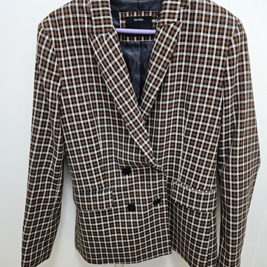 Blazer à carreaux Bershka