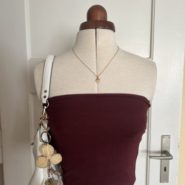 Bordeauxrotes Bandeau Crop Top