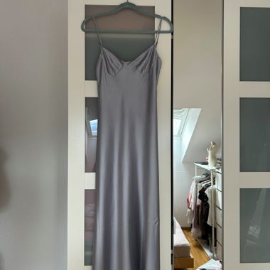Robe satin gris ZARA