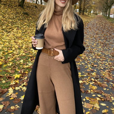 La Redoute Braune Stoffhose