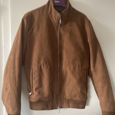 Veste bomber marron zippée