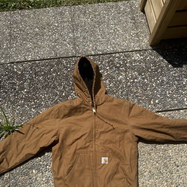 Carhartt brown waterproof thick jacket