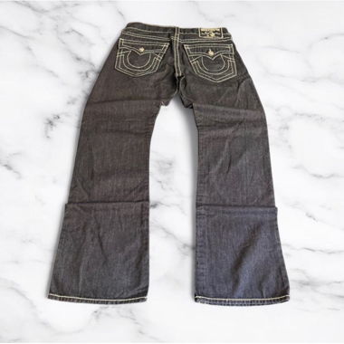 True Religion dark navy straight jeans size 32