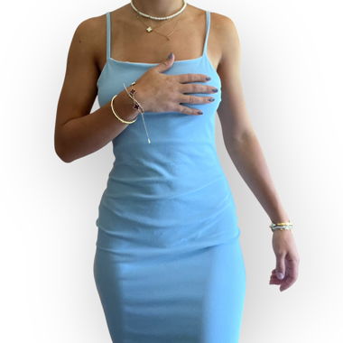 blue maxi dress