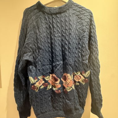 Maglione in maglia con motivo floreale