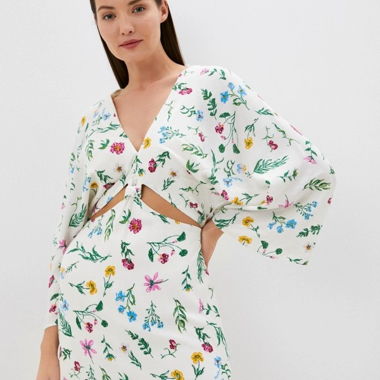 Pepe Jeans floral cut out dress XS