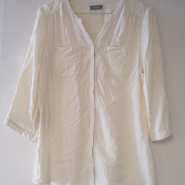 Camicia color crema maniche 3/4