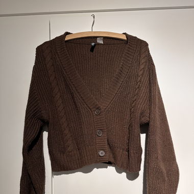 Brauner Strickcardigan