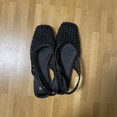 Black Zara sandals see trough with small heel