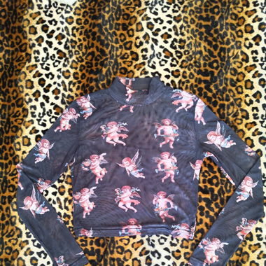 Chubby Angels Mesh Top