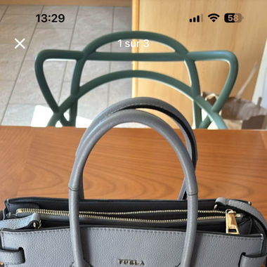 Sac Furla gris 
