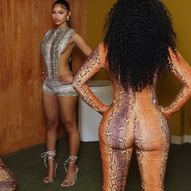 Snake-Print-Overall ohne Ärmel