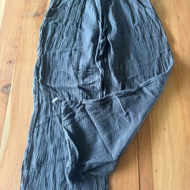 Pantaloni in mussola grigio scuro
