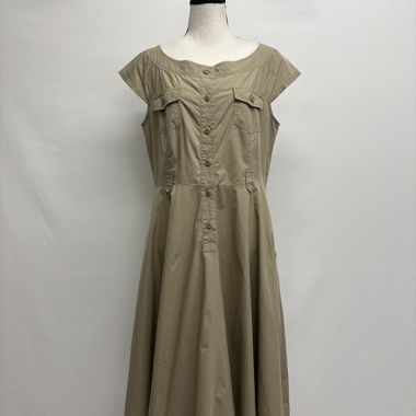 Weekend Max Mara Beige Dress 42 Cotton Safari