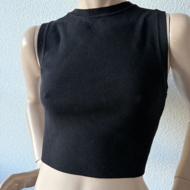 Top corto nero Zara