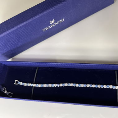 Swarovski Tennisarmband SilberBlau