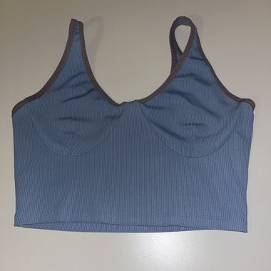 Blue crop top