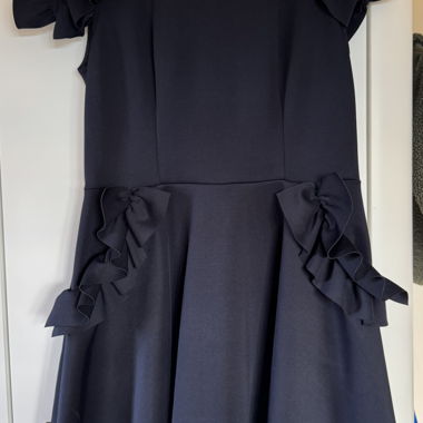 Ted Baker navy ruffle dress size 2