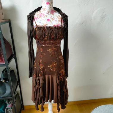 Braunes Vintage-Kleid