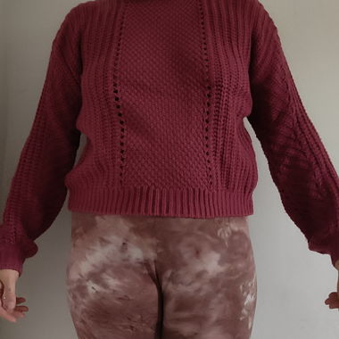 Lachs Pieces Strickpullover, Grösse M