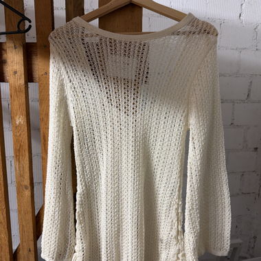 Maglione in maglia bianco