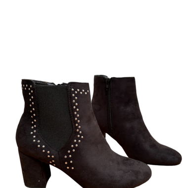 Bottines noires à petits talons