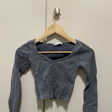Crop top manche longue Zara