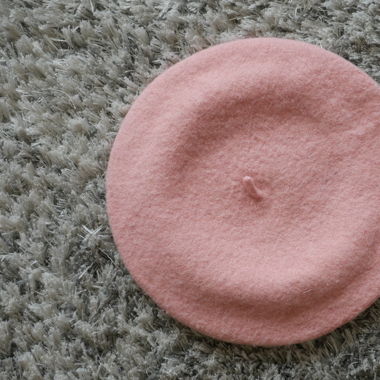 Béret rose pâle H&M