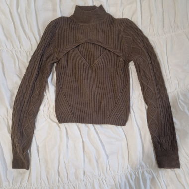 Brown Turtleneck Sweater