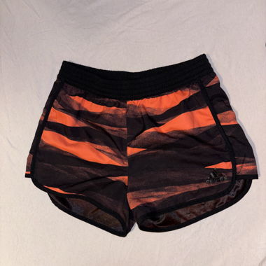 Short da corsa Adidas nero/arancione