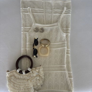 Longue robe en maille Bershka taille M