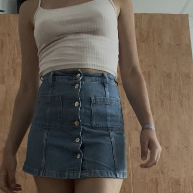 jeans skirt / jeans rock kurz denim