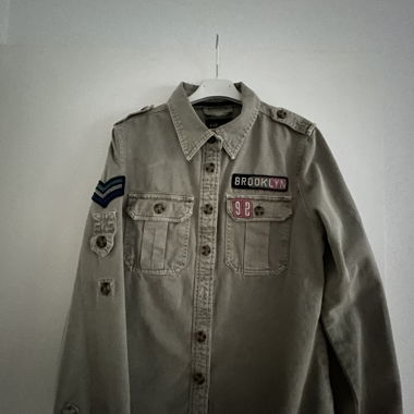 Chemise-blouson kaki