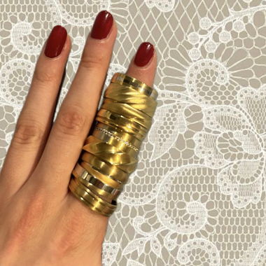 Goldenes Ring-Set