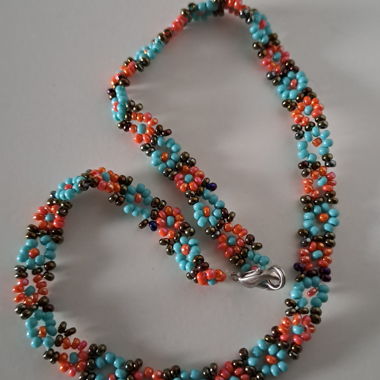 Collier de perles multicolores / choker