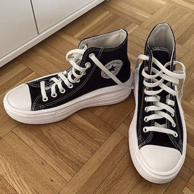 Converse High-Top Nere con Plateau