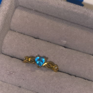 Blaues Herzchen Ring
