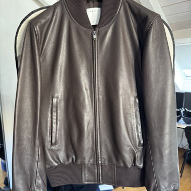 Veste bomber en cuir Sandro