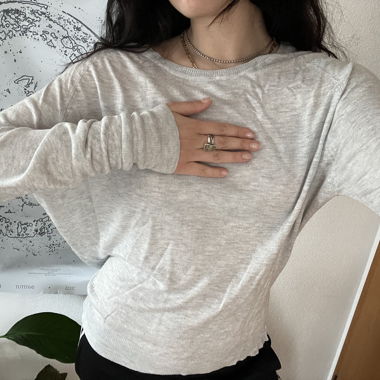 long sleeve gris y2k