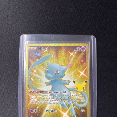 Carte Pokémon mew gold 25ans 