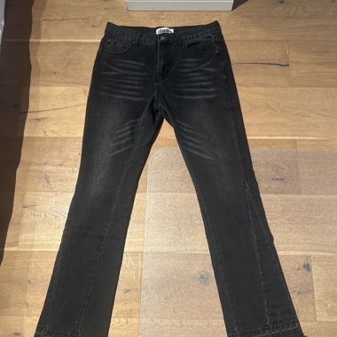 Black Straight-Leg Jeans