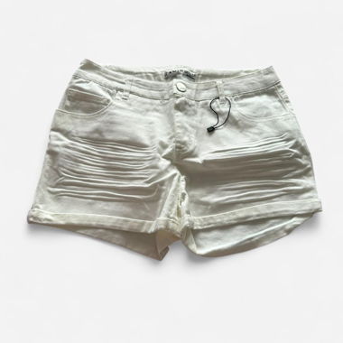 Weisse Jeansshorts