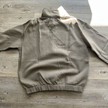 Embroidered Zipped Collared Sweater