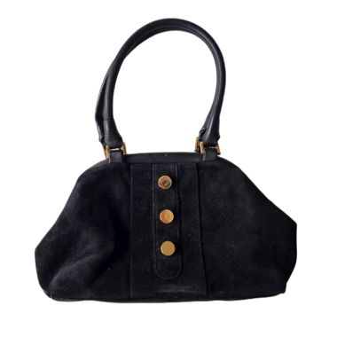 Nando Muzi schwarze Wildleder-Handtasche