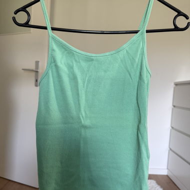 Mint Green Ribbed Sleeveless Top