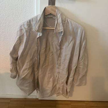 Chemise en lin Zara beige clair M
